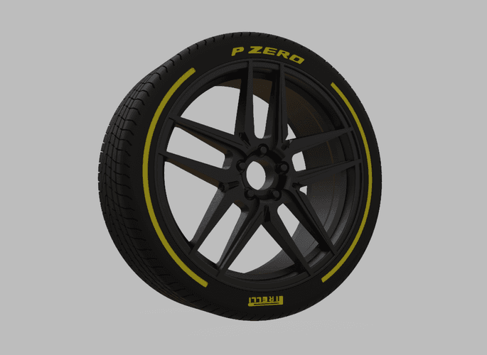 Miniature Enkei Icon Rim & Tire  - 3D Print - No Textures