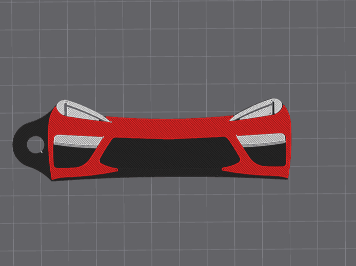 Corvette C8 Keychain