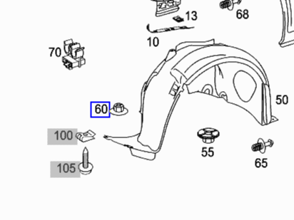 A0029880181 Mercedes Benz Druckknopf Clip Viano