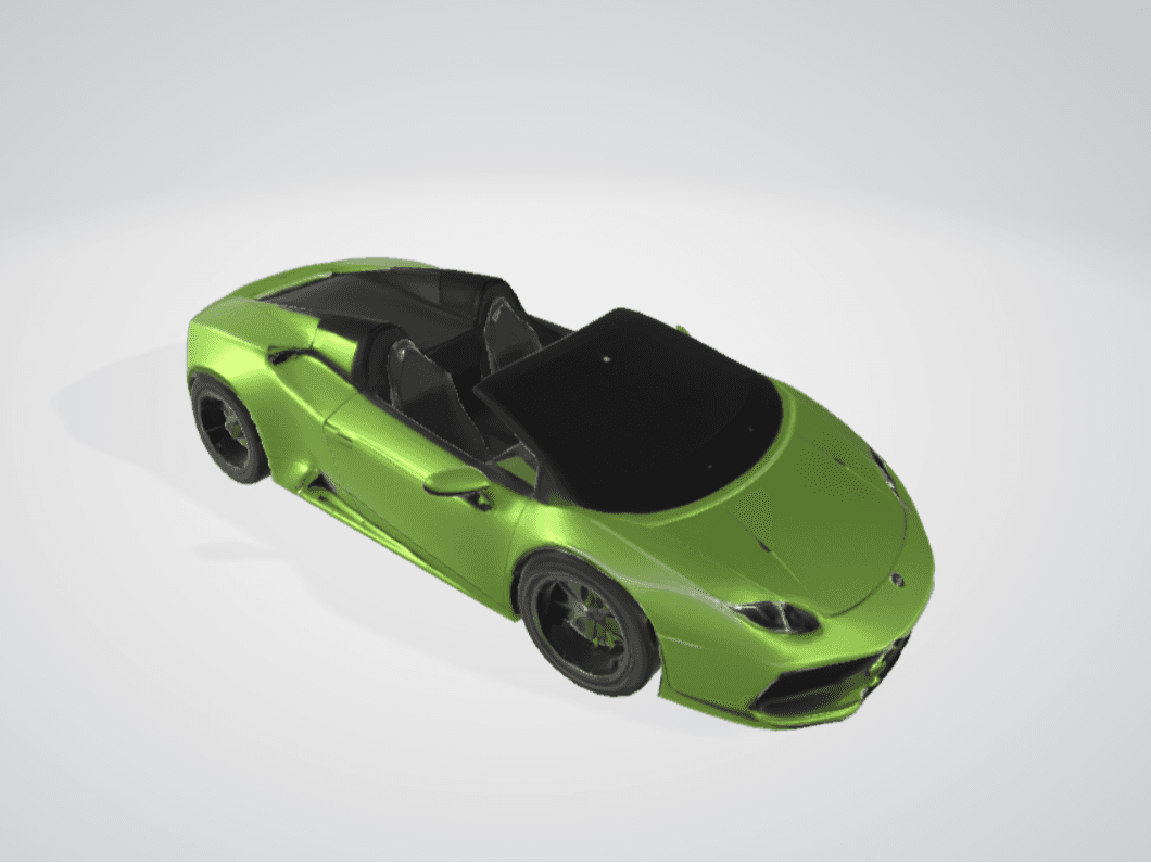 model 3d zielonego lamborghini