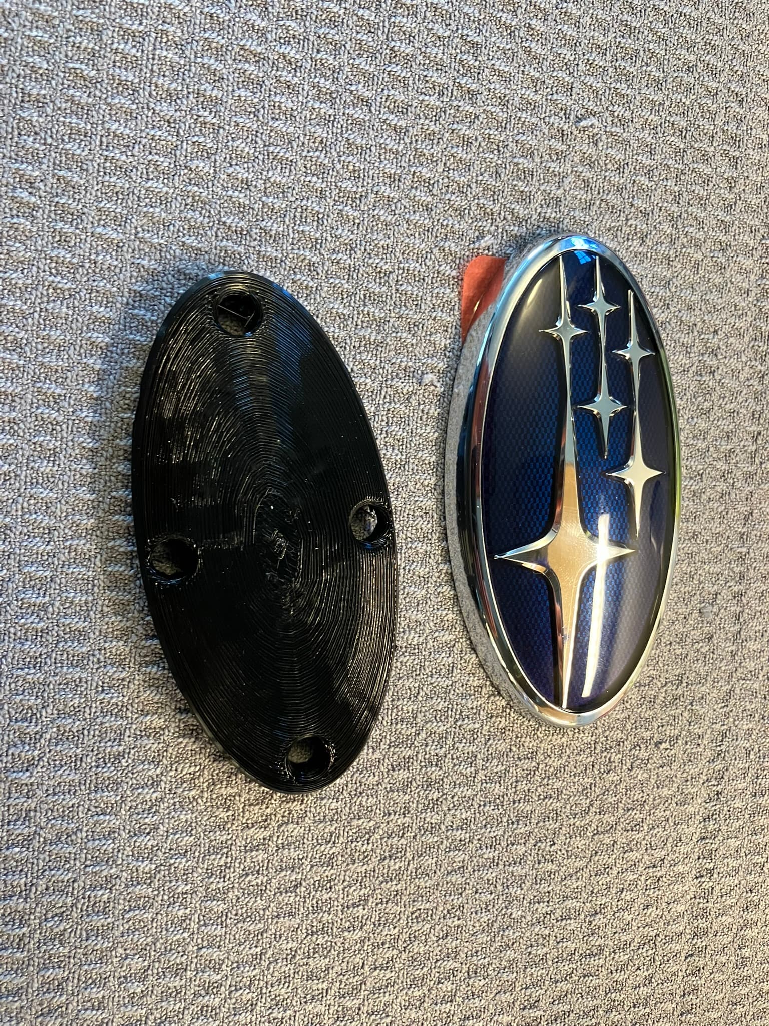 Subaru Emblem Oval Base w/ Zip Tie Attachment 