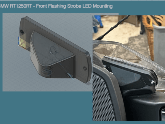 Strobe Light Mounting - BMW 1250 RT