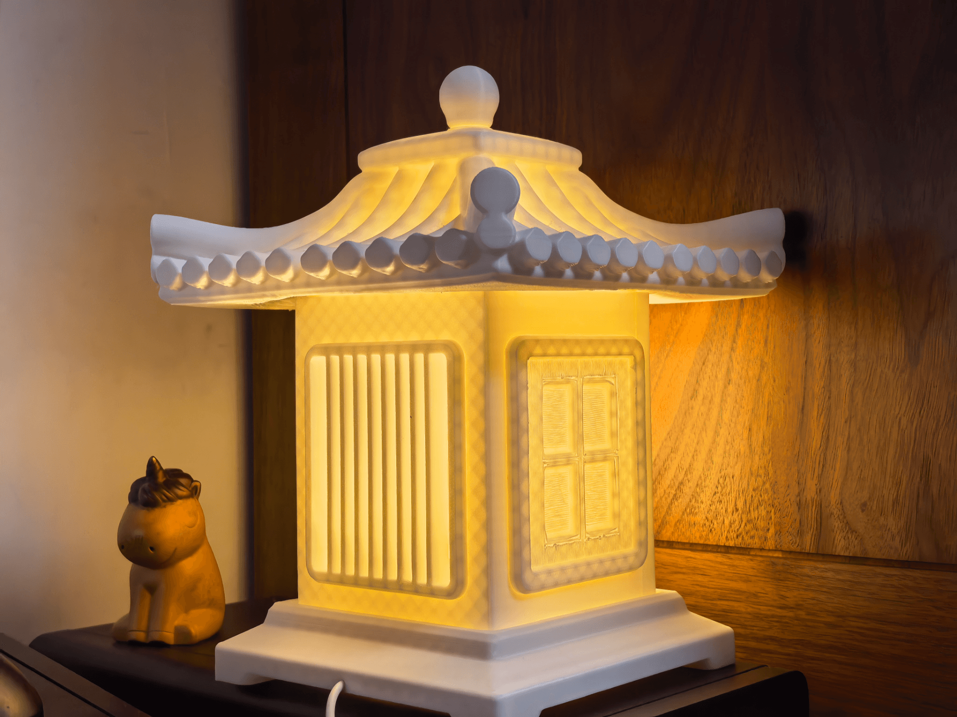 中式四角亭小夜灯 | 3D打印古风氛围灯