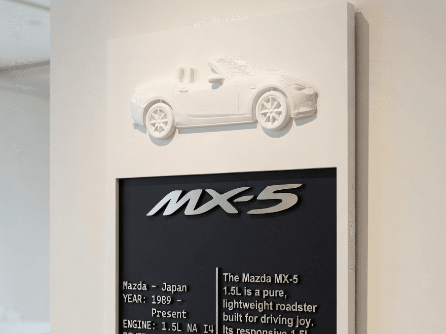 Mazda MX-5 Tribute Display Plaque