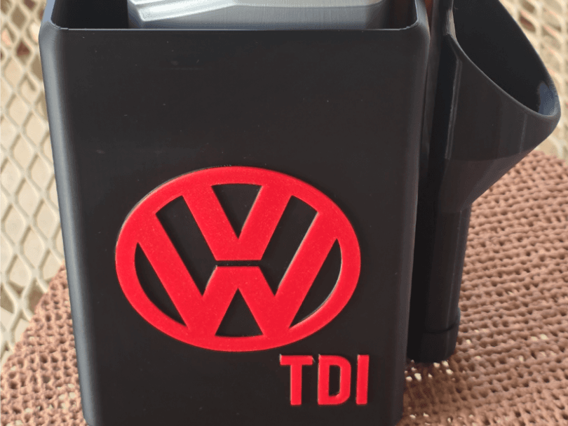 VW TDI DIESEL KLEEN HOLDER WITH FUNNEL
