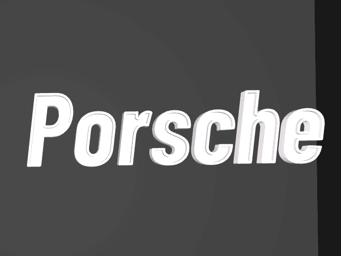 Porsche Nameplate — Parametric Customizable