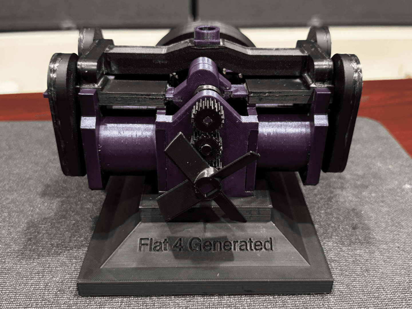 70cc Flat 4 Compressed Air Engine Model