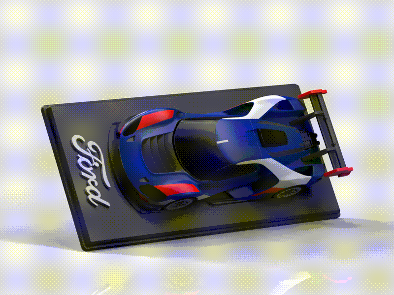【Ford】福特 GT MK IV 汽车桌面摆件 带铭牌底座 小比例车模 家居饰品