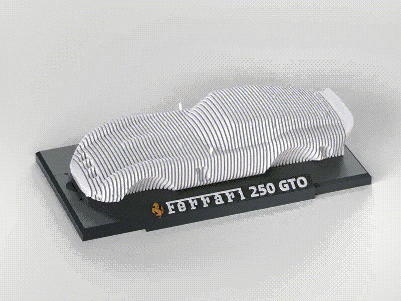 【‌Ferrari 250 GTO】法拉利250 GTO赛车 分层雕塑车模 汽车桌面摆件 趣味拼装