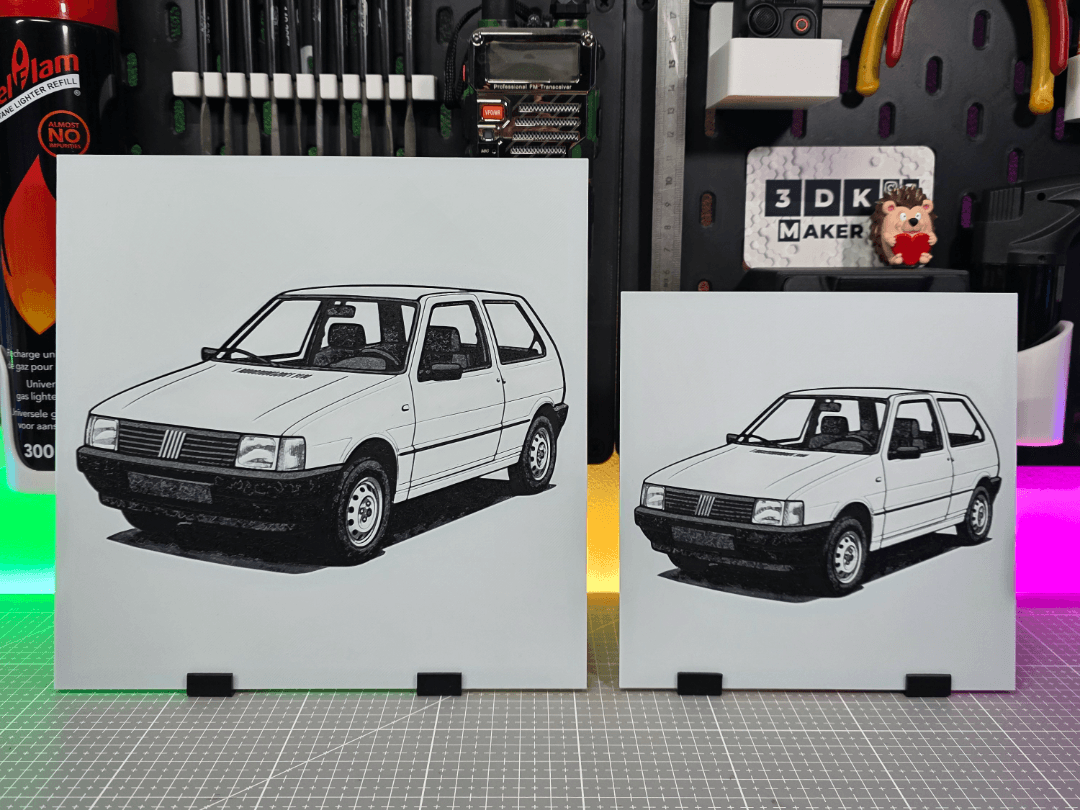 Fiat Uno - Hueforge - 3 Colors
