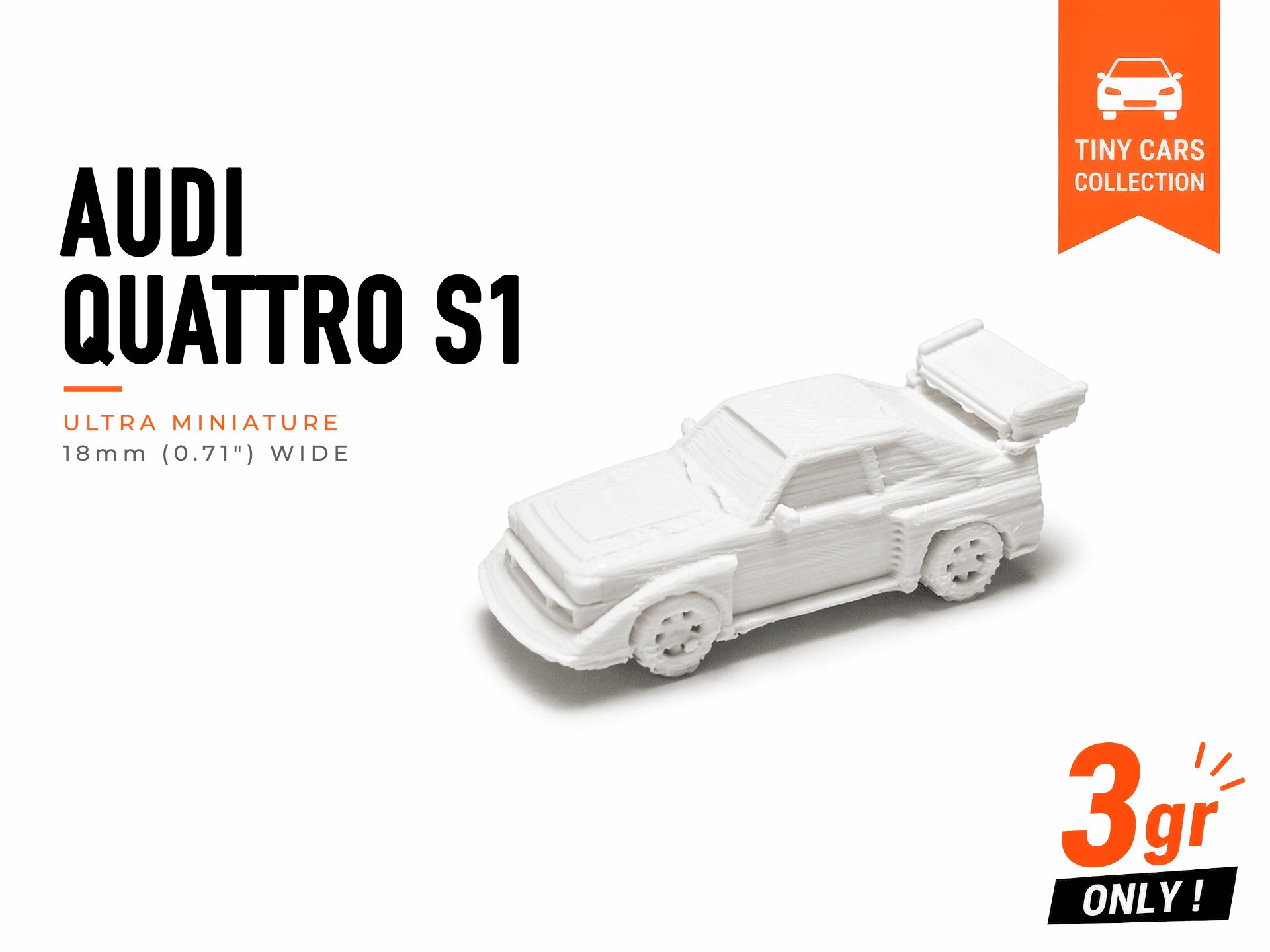 Tiny Audi Quattro S1 - Mini Cars Series