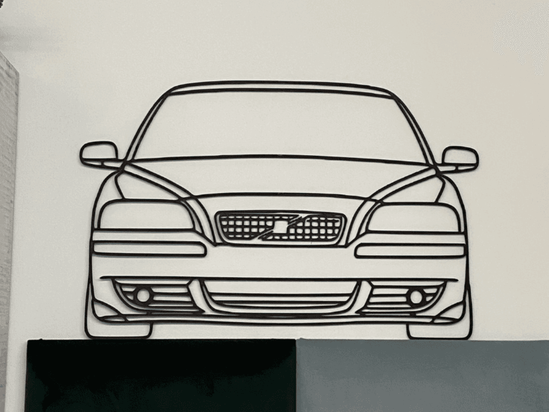Volvo S60 V70 2D Line-art wall decoration