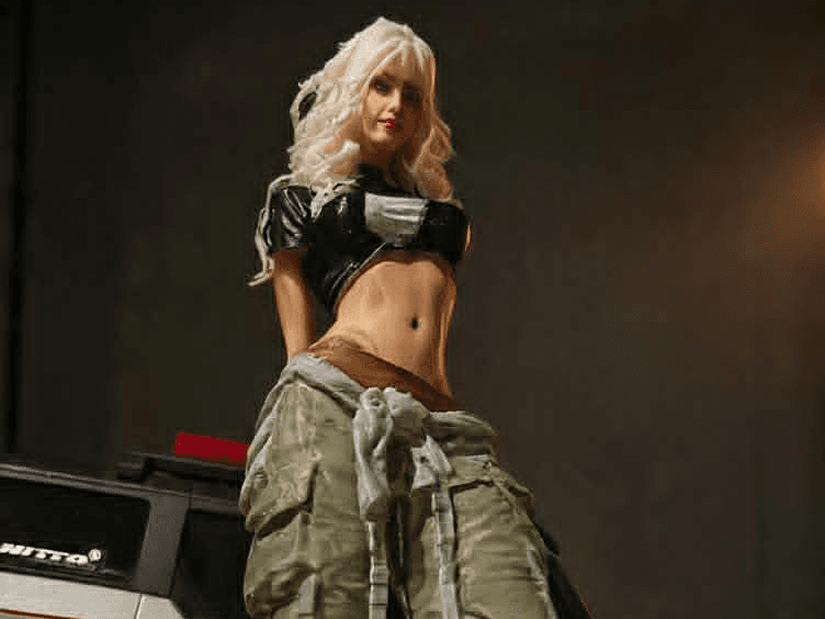 modern CAR woman standing 