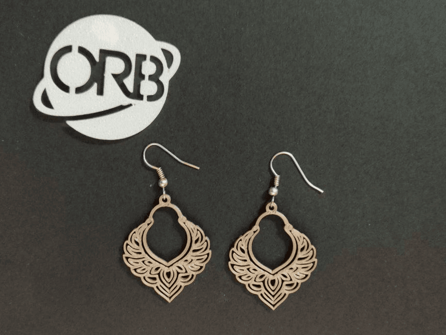 Indian Phoenix Filigree Earrings