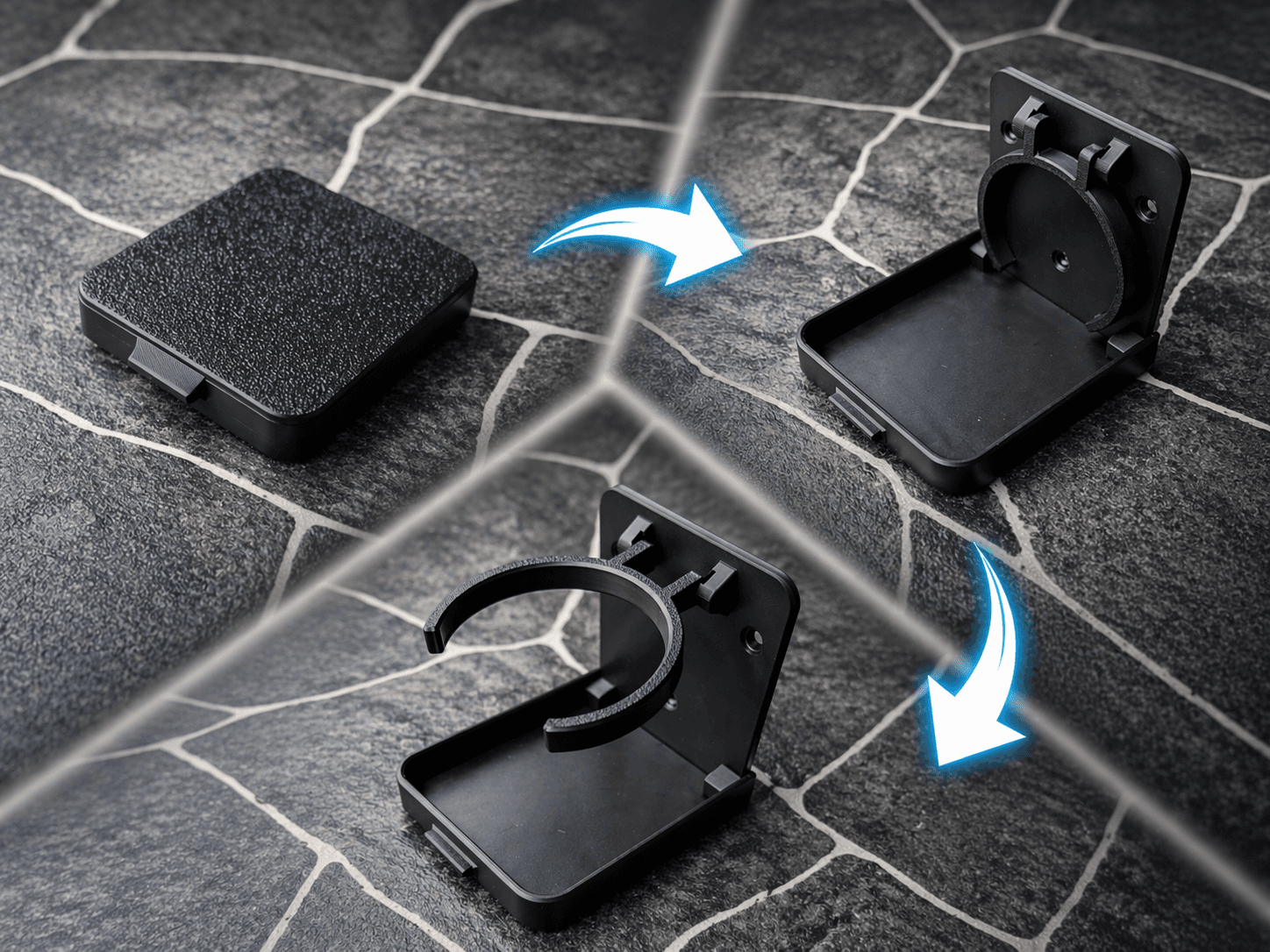 Foldable Wall-Mount Cup Holder - Van/Camper