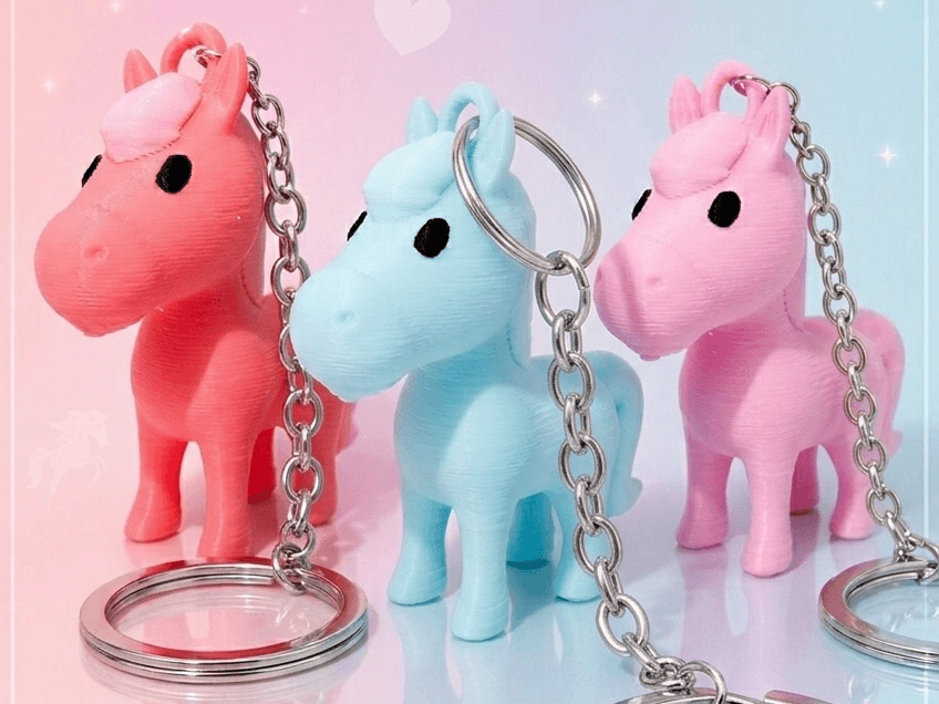 Cute Horse Keychain Print-in-Place AMS Ready
