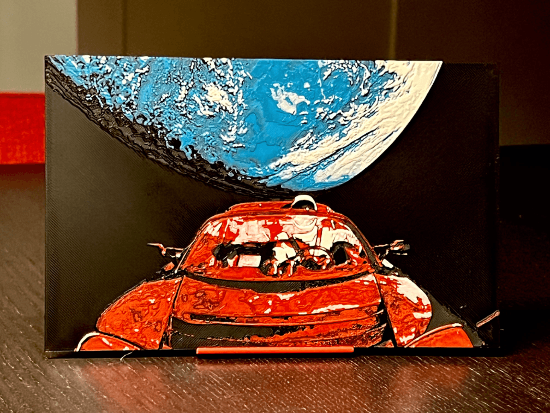 SpaceX Tesla Roadster Space HueForge