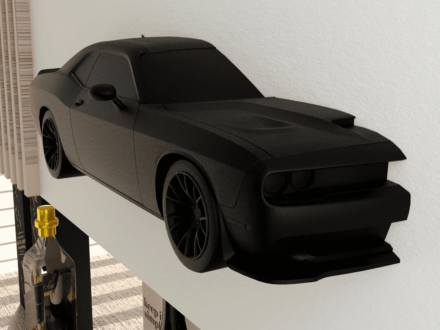 Dodge Challenger Hellcat Wall-mounted
