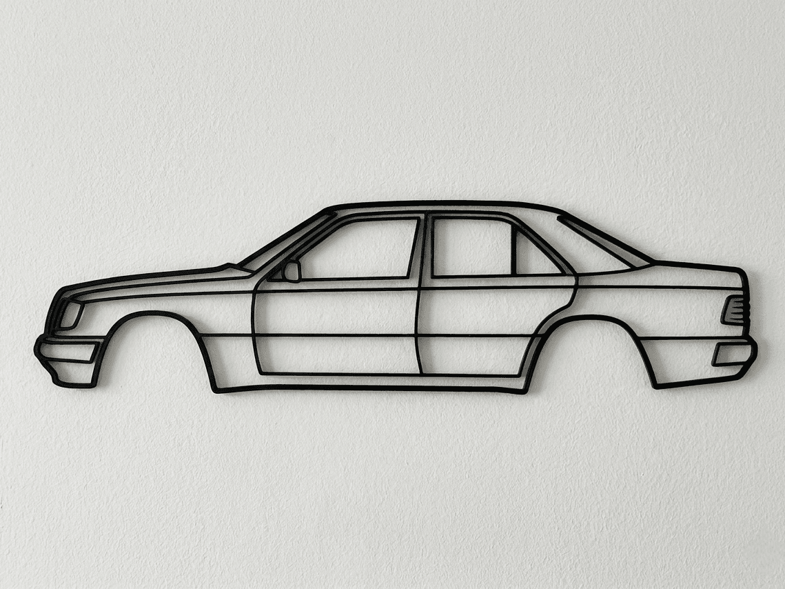 Mercedes Benz W124 E Class 500e Wall Art