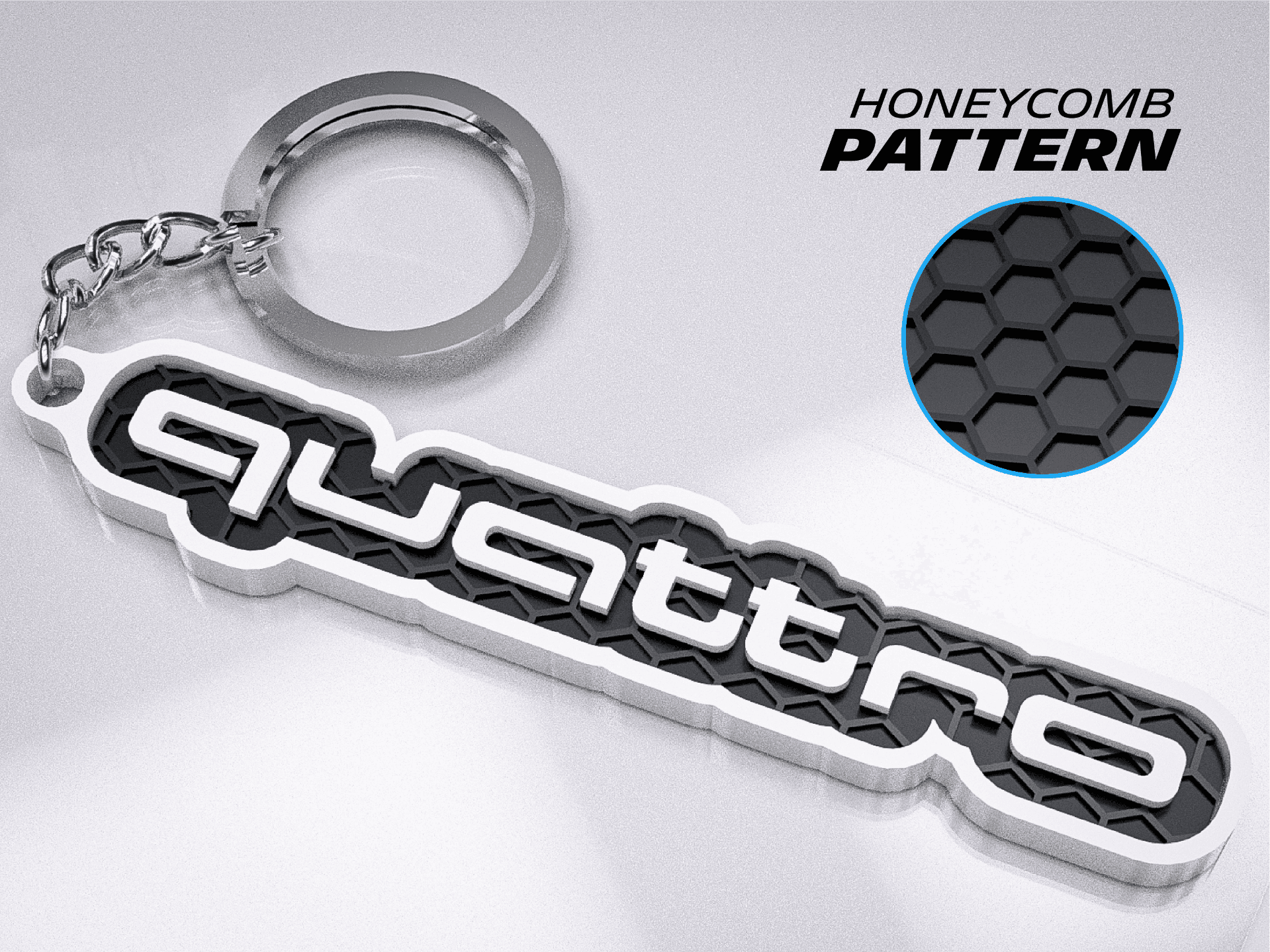 Audi Quattro Keychain