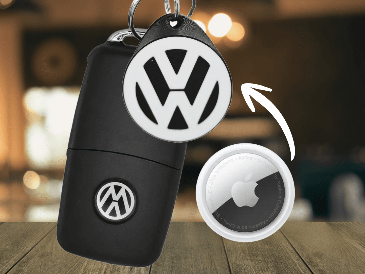 VW AirTag Keychain