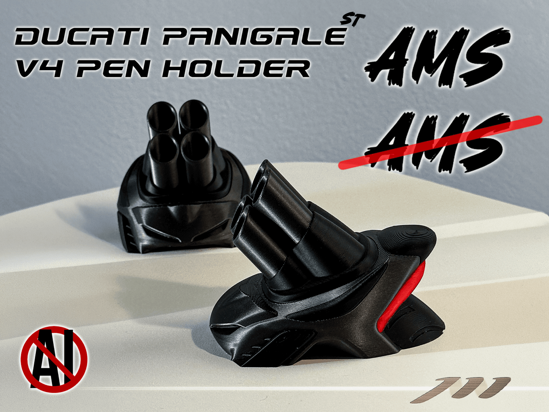 Ducati Panigale V4 Style Quad Pen Holder
