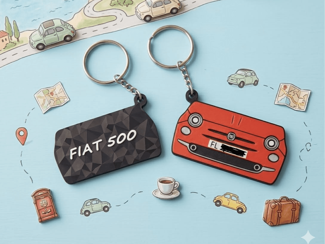 Fiat 500 Keychain