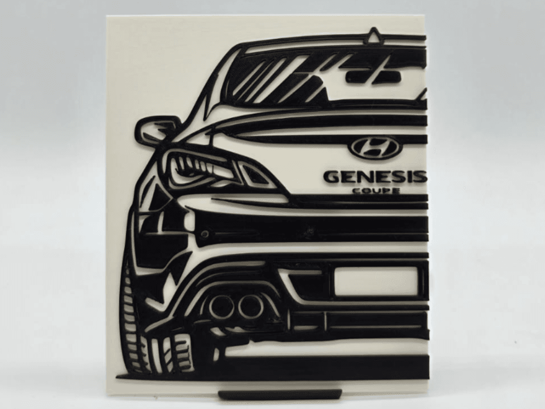 2D Wall Art Hyundai Genesis Coupe