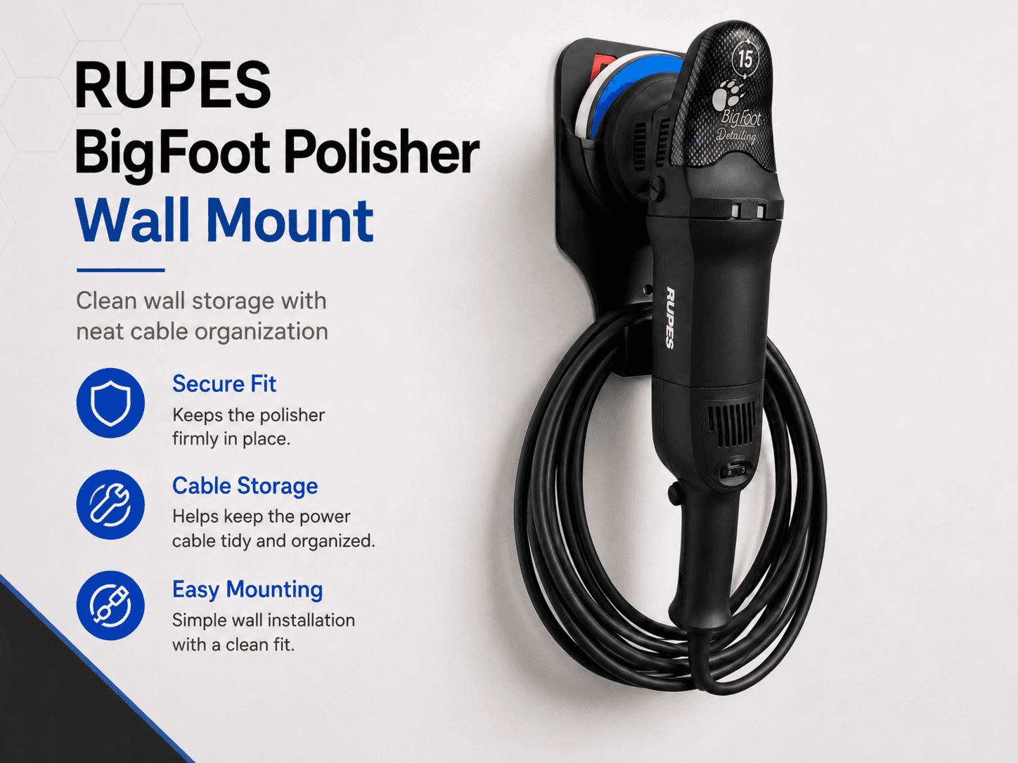 RUPES BigFoot Polisher Wall Mount