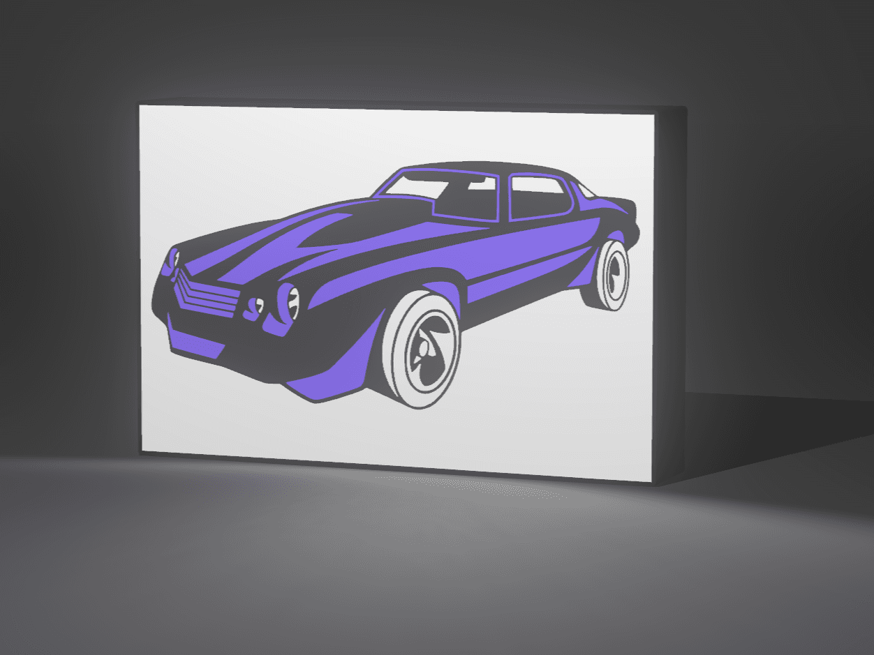 camaro z28 boite a lumiere