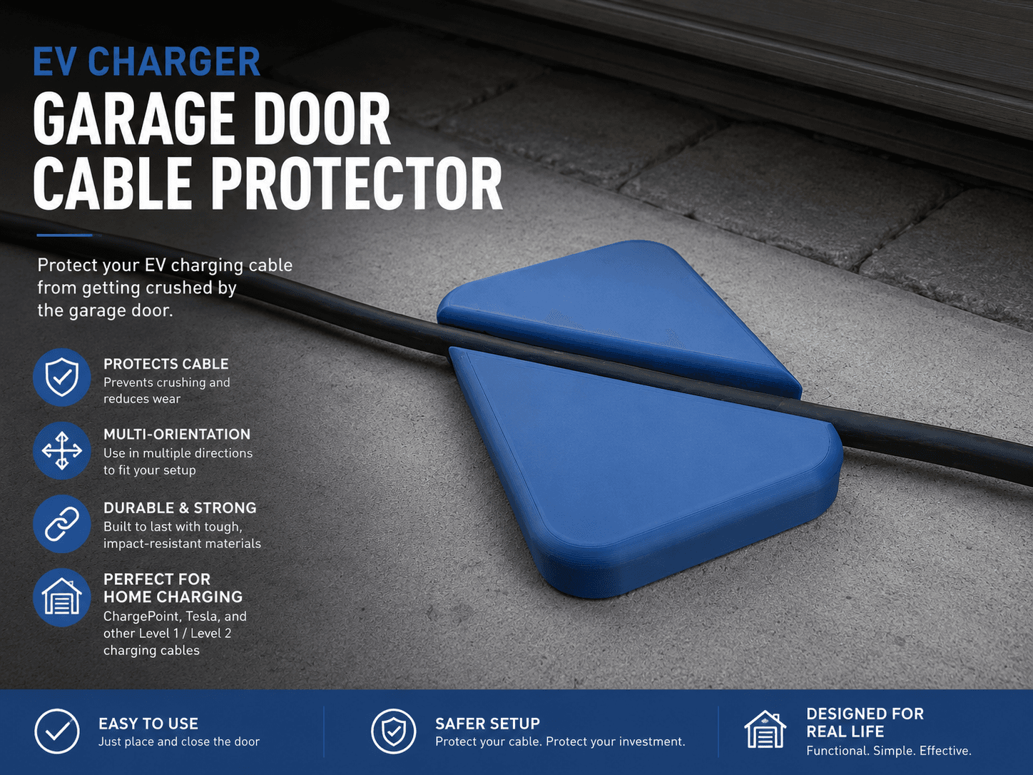 EV Charger Garage Door Cable Protector