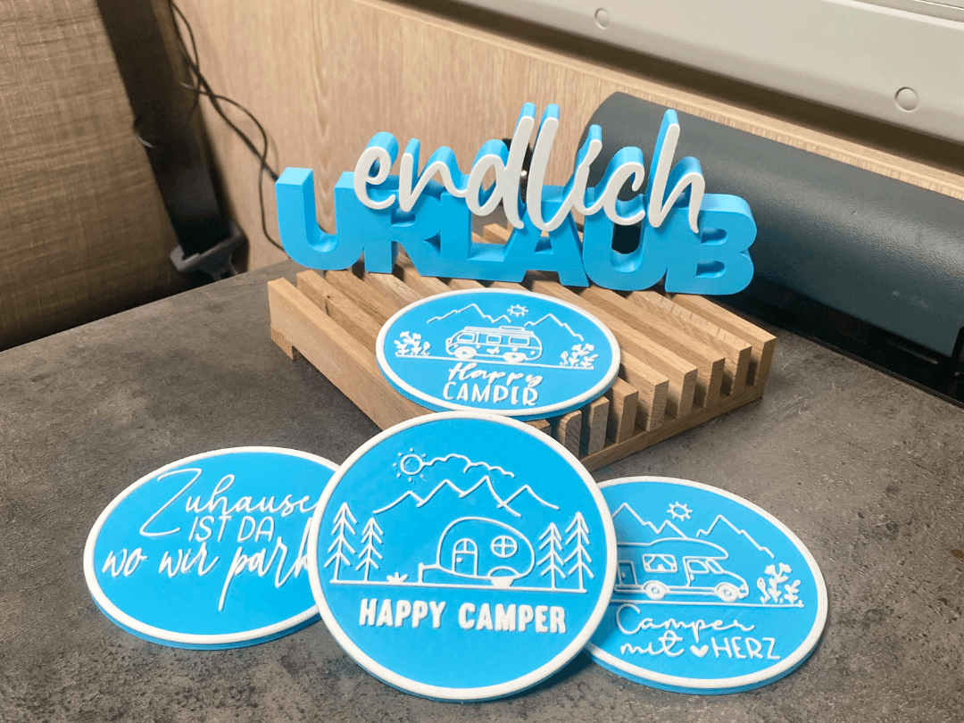 Camping Untersetzer Set