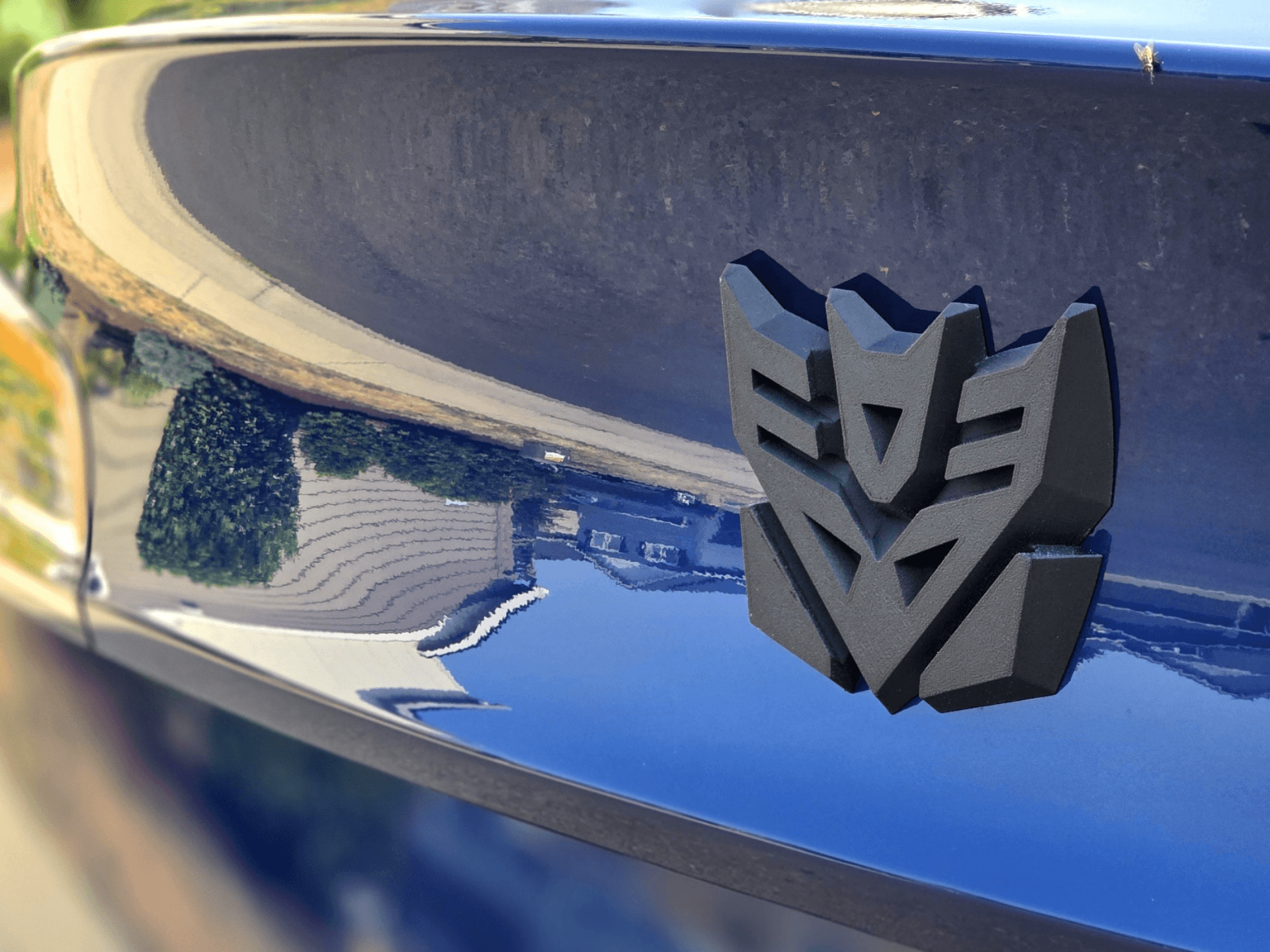 Decepticon Tesla Model Y Transformer Badge Cover