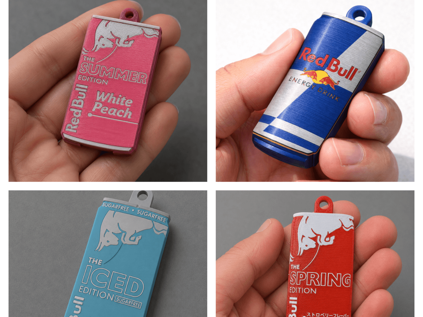Red Bull, Iced, Summer y Spring llaveros Abrelatas