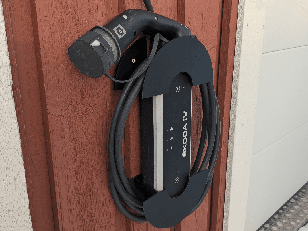 EV Charger Wall Mount Holder with Cable Organizer