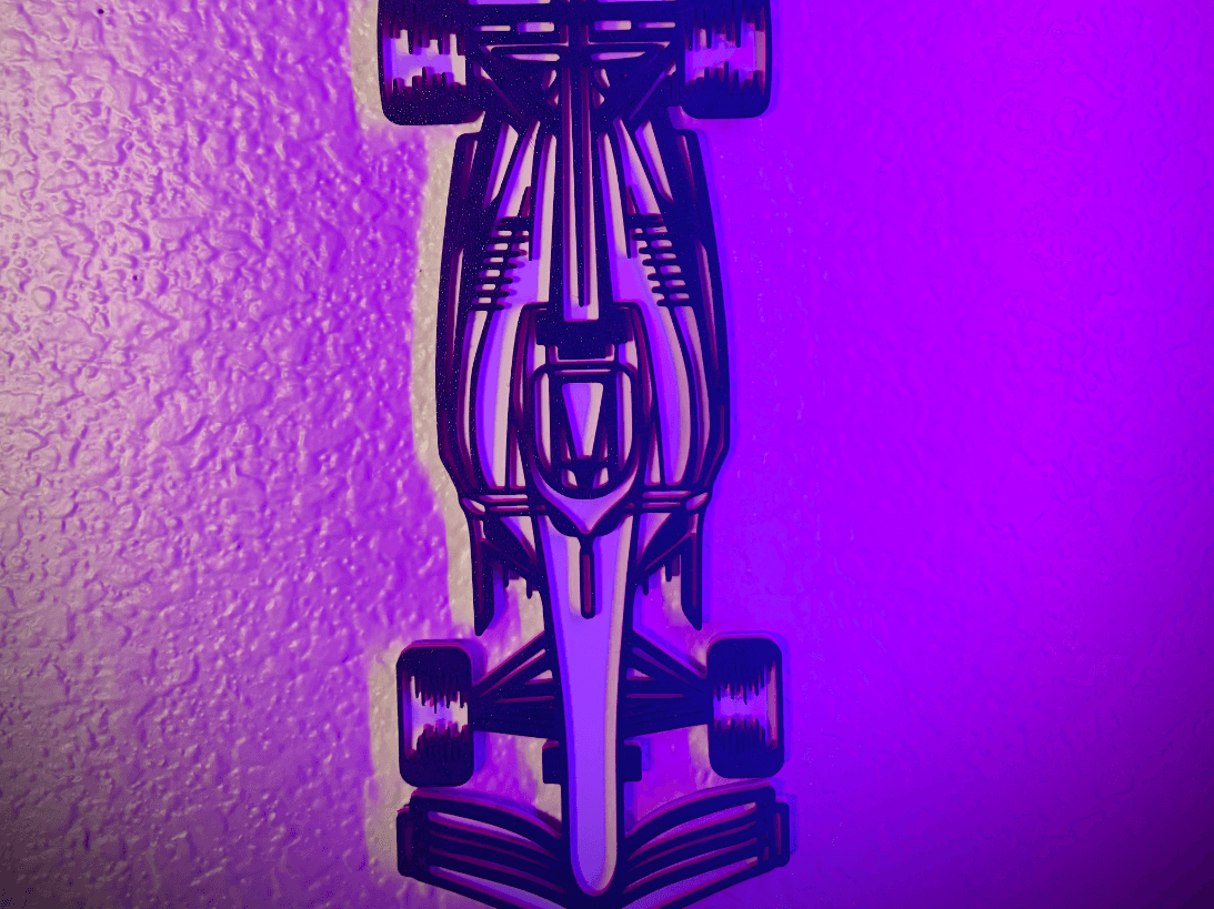 F1 Car Wall Art (Top Layers)