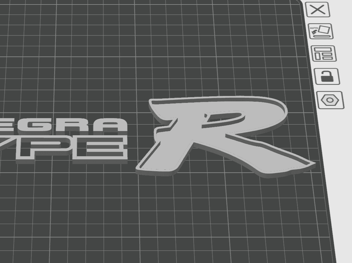 Acura Integra Type R DC2 Logo 250mm fine detail 