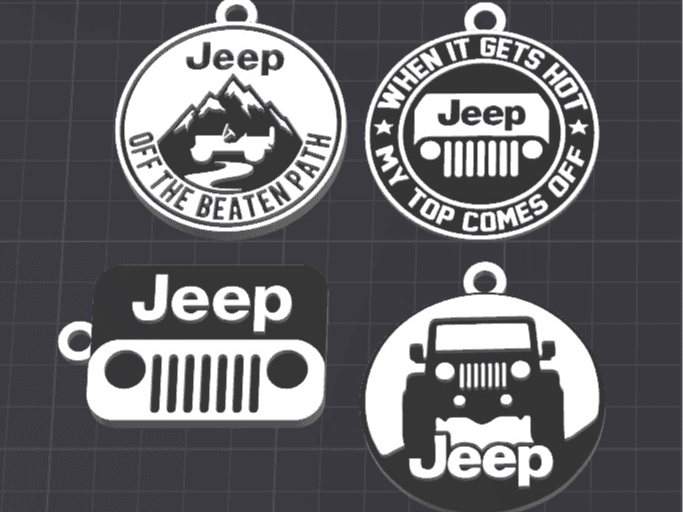 jeep set keychain/charm (free commercial)