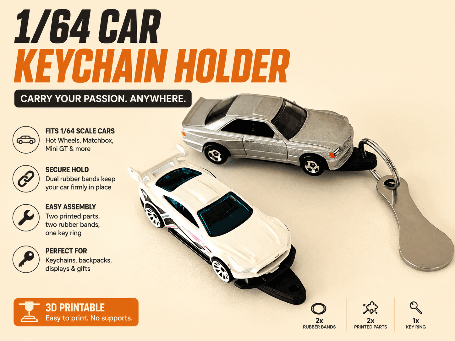 1/64 Car Keychain Holder