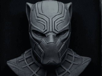 Masked Panther Hero Bust & Wall Art 3D Printable 