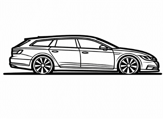 VW Volkswagen Arteon Komi Wandbild Silhouette Auto