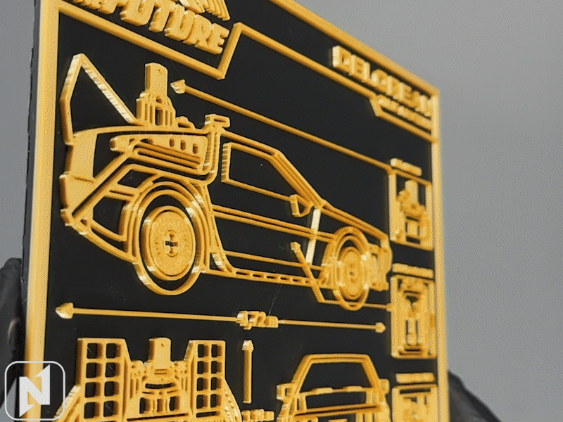 Delorean Back To The Future Wall Art 3D Printing 