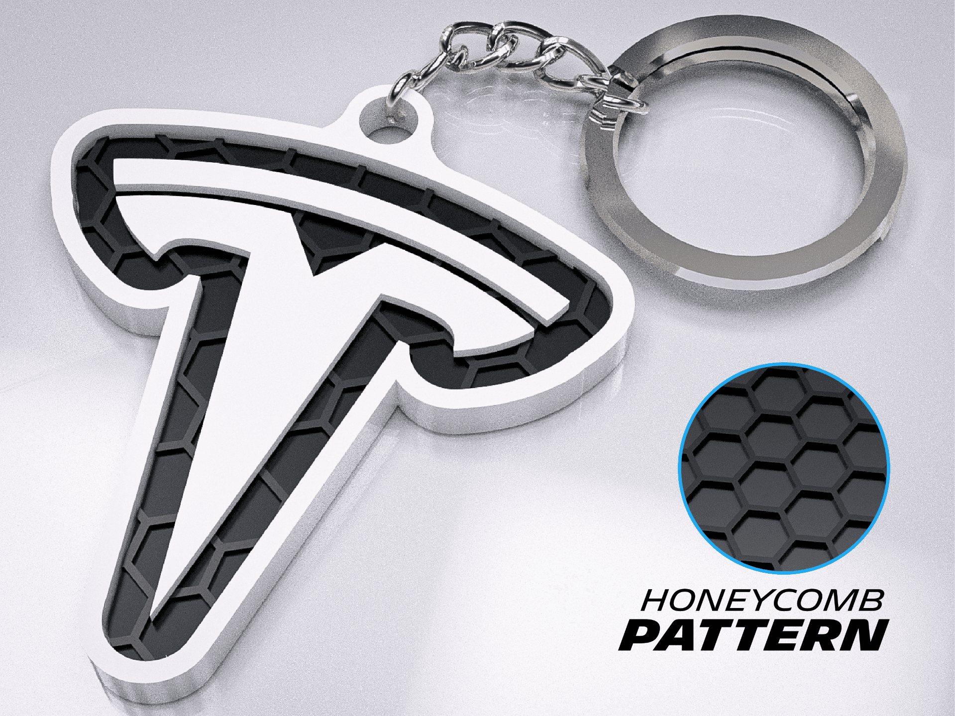 Tesla Keychain