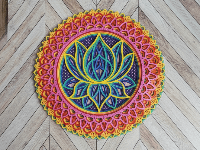 Lotus Mandala Layer Art