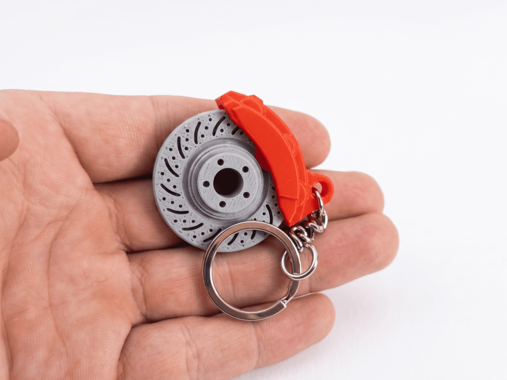 Rotating brake disc keychain V2