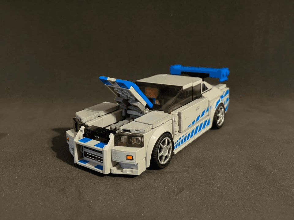 MOC para Nissan Skyline GTR R34 speed champions
