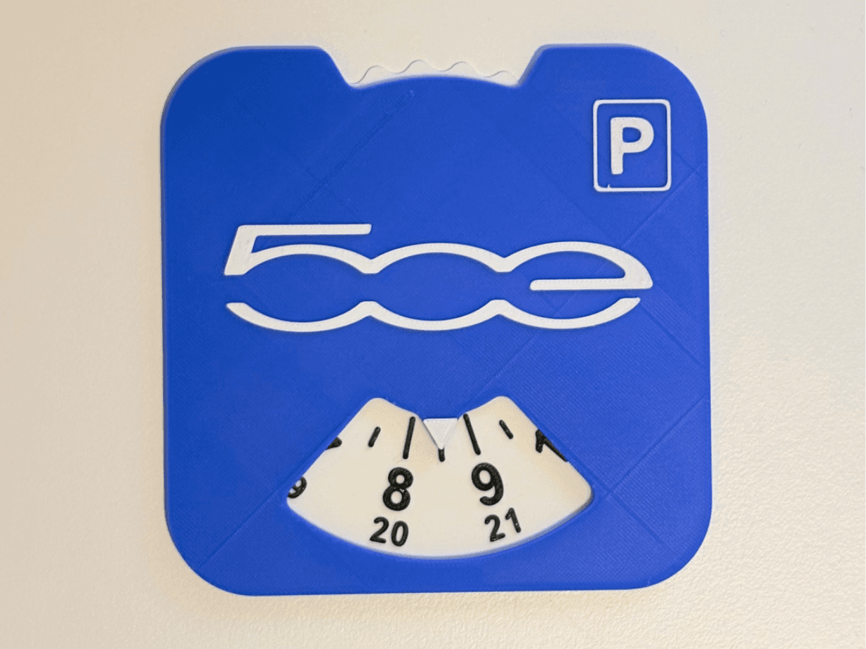 Fiat 500e Parking disc/clock