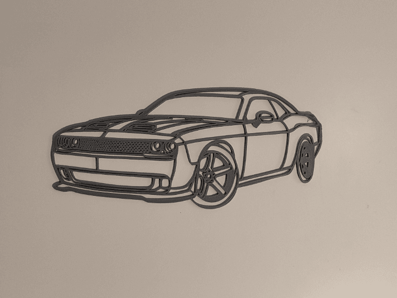 DAY 71. Dodge Challenger Wall Car