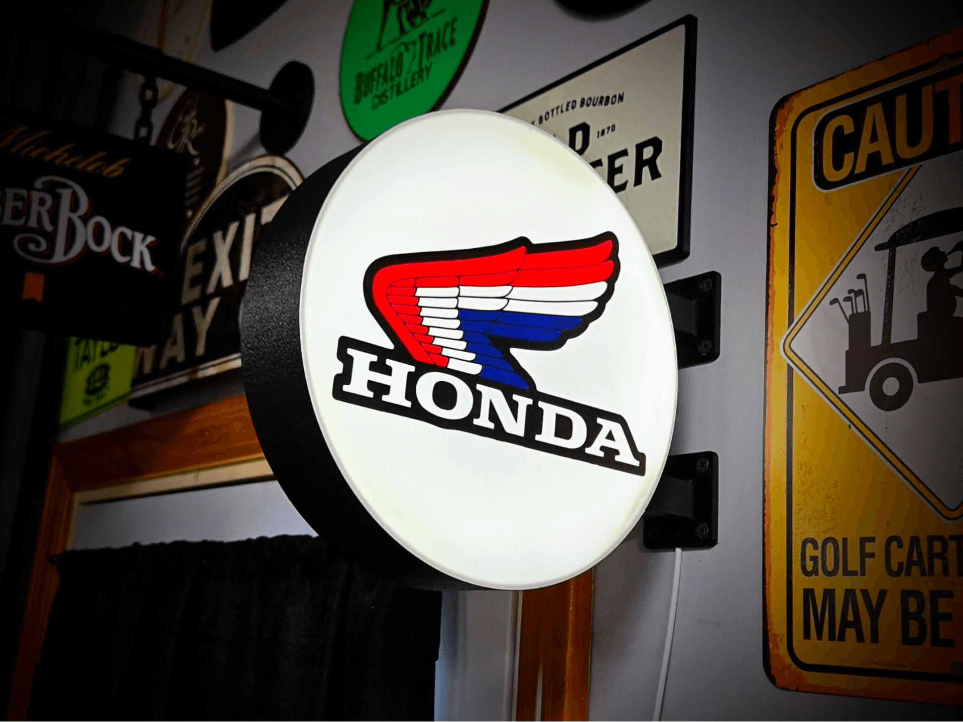 HONDA MOTORCYCLES - 2-Sided Gas Station Lightbox