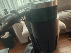 Cup holder for knee scooter